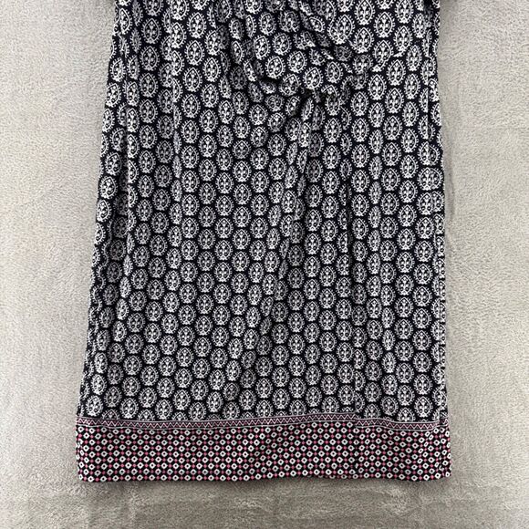 Talbots Dress Womens Plus 2X Black Jersey Stretch Midi Short‎ Sleeves Surplice - Picture 4 of 13